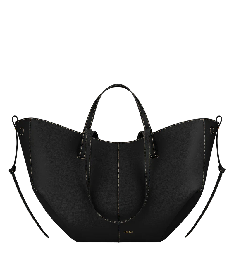 Cyme EDITION TEXTURED BLACK WITH ECRU STITCHING