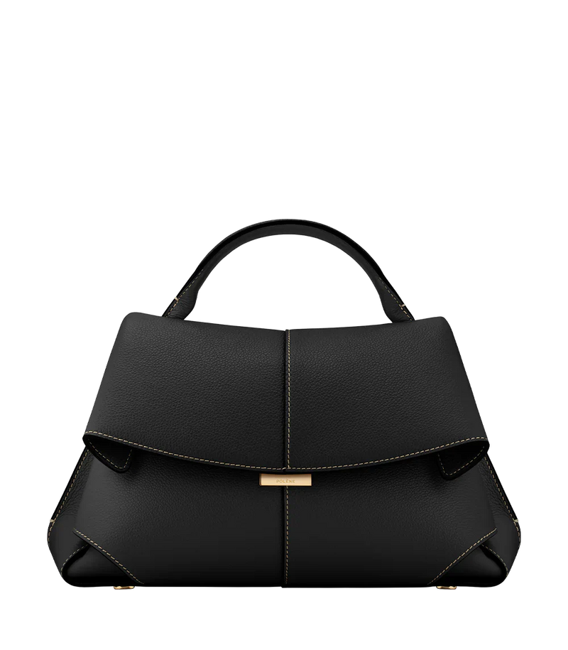 Mokki EDITION TEXTURED BLACK WITH ECRU STITCHING